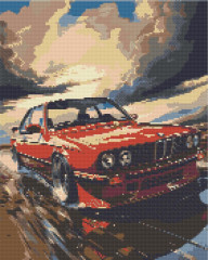 Алмазна мозаїка/вишивка Авто BMW E34 40x50 Origami