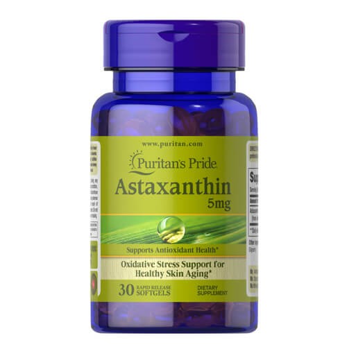 Астаксантин 5 мг Puritan's Pride (Astaxanthin) 30 жидких капсул