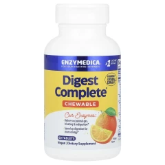 Enzymedica, Жувальні таблетки Digest Complete, апельсин, 60 таблеток