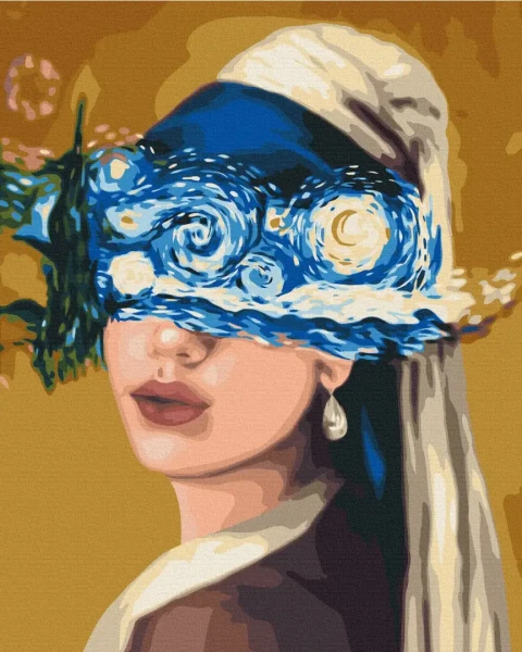Картина за номерами Погляд в зоряну ніч © Viktoriya Kovalenko  Brushme 40x50