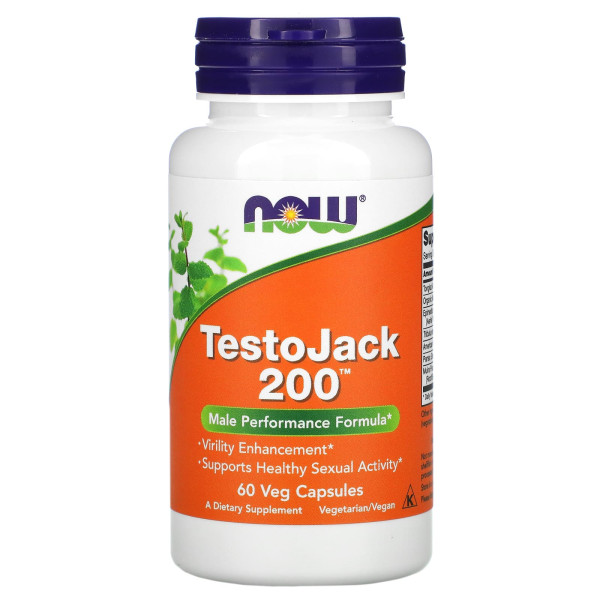Комплекс для чоловічого здоров'я Now Foods (TestoJack 200) 60 капсул