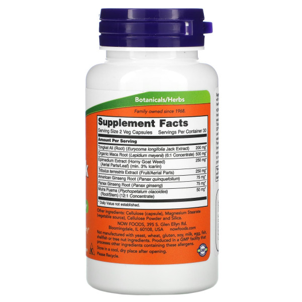 Комплекс для чоловічого здоров'я Now Foods (TestoJack 200) 60 капсул