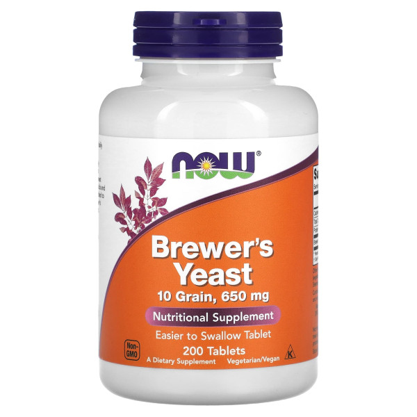 Пивні дріжджі Now Foods (Brewer's Yeast) 650 мг 200 таблеток