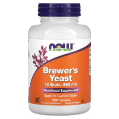 Пивні дріжджі Now Foods (Brewer's Yeast) 650 мг 200 таблеток