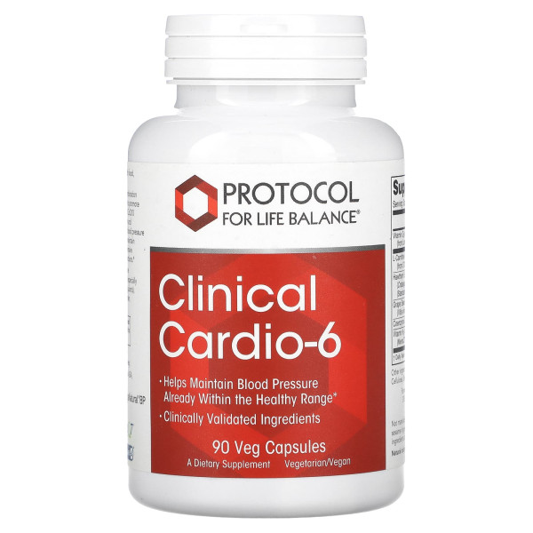Поддержка здоровья сердечно-сосудистой системы Protocol for Life Balance (Clinical Cardio-6) 90 растительных капсул