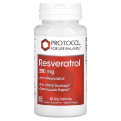 Ресвератрол Protocol for Life Balance (Resveratrol) 200 мг 60 веганських капсул