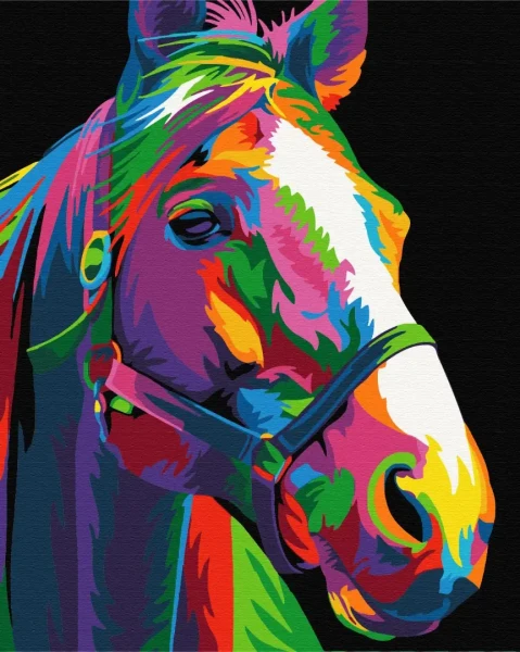 Преміум картина за номерами Веселковий скакун Brushme 40x50