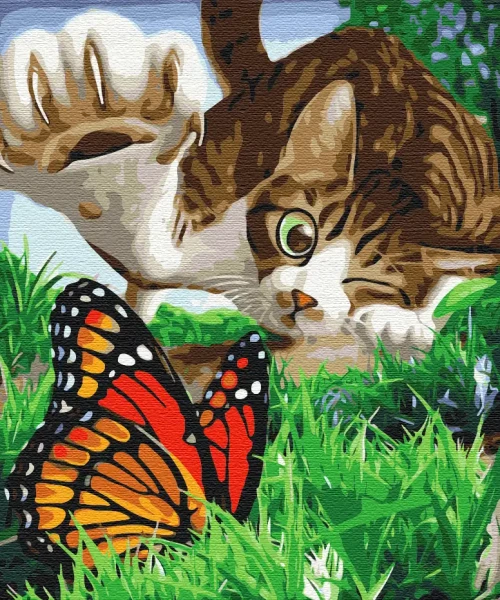 Картина за номерами Пухнастий мисливець  Brushme 48x60