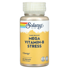 Вітаміни групи В уповільненого вивільнення Solaray (Mega Vitamin-B Stress) 60 капсул