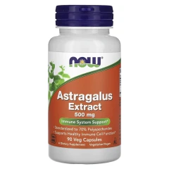 Экстракт Астрагала Now Foods (Astragalus Extract) 500 мг 90 капсул