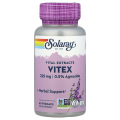 Екстракт ягід вітексу священного Solaray (Vitex Berry Extract) 225 мг 60 капсул