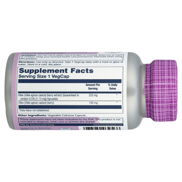 Екстракт ягід вітексу священного Solaray (Vitex Berry Extract) 225 мг 60 капсул