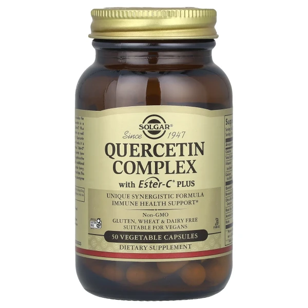 Кверцетин комплекс із естер-C плюс Solgar (Quercetin complex) 500 мг 50 капсул