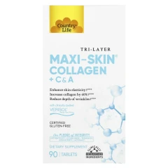Колагенова добавка Country Life (Maxi-Skin Collagen plus C and А) 90 таблеток