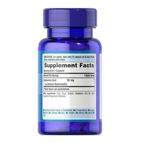 Гіалуронова кислота 50 мг Puritan's Pride (Hyaluronic Acid) 60 капсул