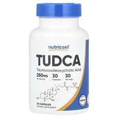 Таурохенодезоксихолева кислота 250 мг Nutricost (TUDCA) 30 капсул