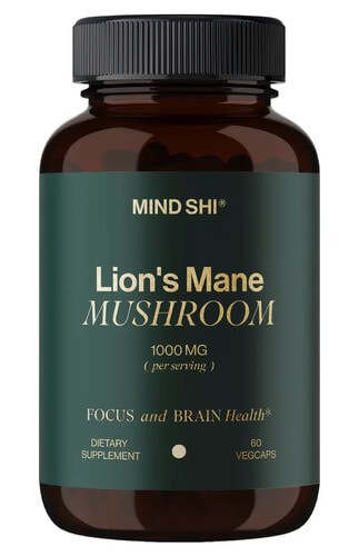 Їжовик гребінчастий 1000 мг Mind Shi (Lion's Mane Mushroom) 60 капсул