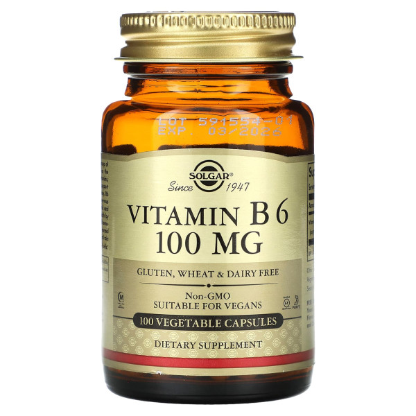 Витамин B6 Solgar (Vitamin B6) 100 мг 100 капсул