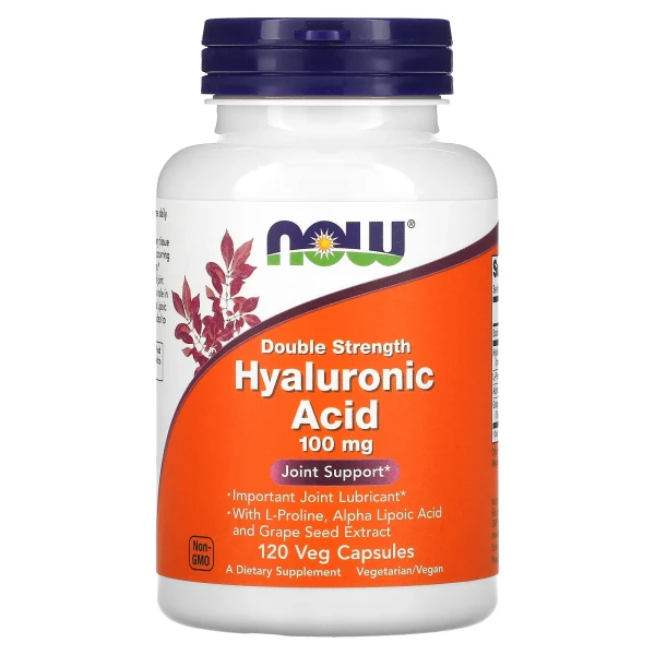 Гиалуроновая кислота Now Foods (Hyaluronic Acid) 100 мг 120 капсул