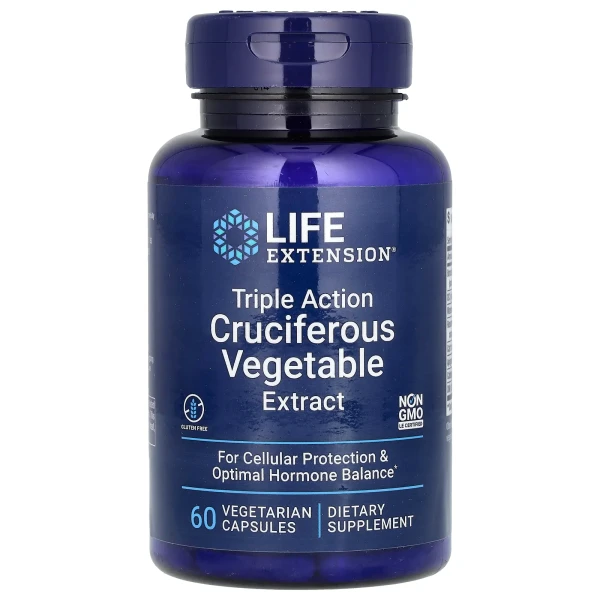 Гормональная поддержка Life Extension (Triple Action Cruciferous Vegetable Extract) 60 капсул