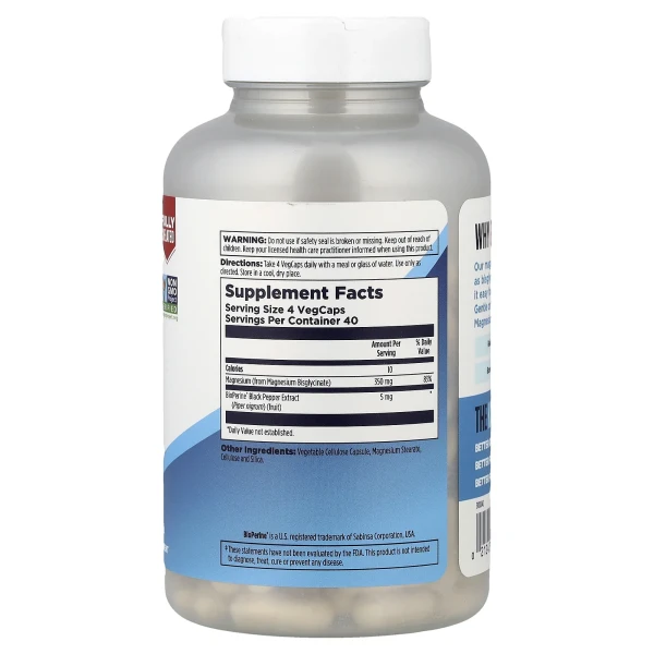 Магній гліцинат KAL (Magnesium Glycinate) 350 мг 160 капсул