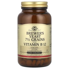 Пивні дріжджі з вітаміном B12 Solgar (Brewers yeast grains with Vitamin B12) 250 таблеток