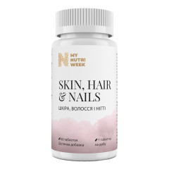 Шкіра, волосся та нігті, Skin, Hair &amp; Nails, My Nutri Week, 60 таблеток