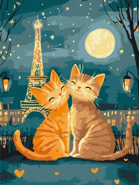 Картина за номерами Любов муркоче 30x40 Brushme