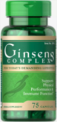 Женьшень, Ginseng Complex, Puritan's Pride, 75 капсул