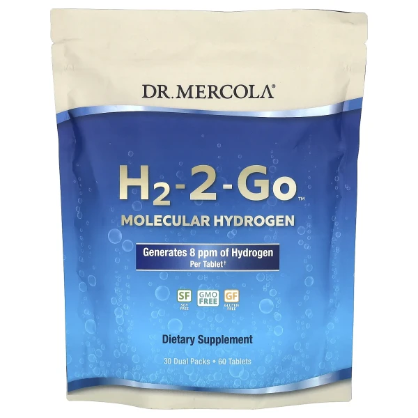 Молекулярный водород Dr. Mercola (H2-2-Go) 30 двойных упаковок 60 таблеток