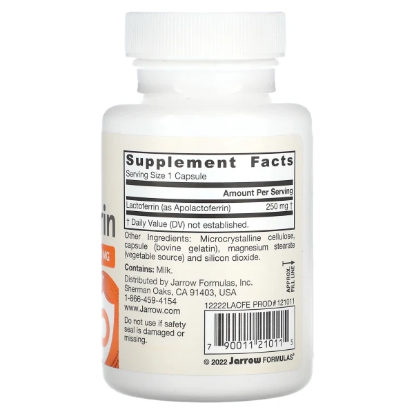 Лактоферин ліофілізований Jarrow Formulas (Lactoferrin) 250 мг 60 капсул