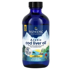 Жир печінки арктичної тріски Nordic Naturals (Arctic Cod Liver Oil) 1060 мг 237 мл зі смаком лимона