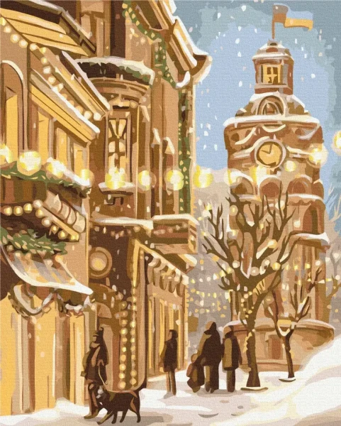 Преміум картина за номерами Зимова Вінниця © Olena Lazarenko Brushme 40x50