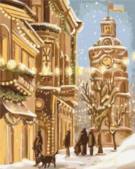 Преміум картина за номерами Зимова Вінниця © Olena Lazarenko Brushme 40x50