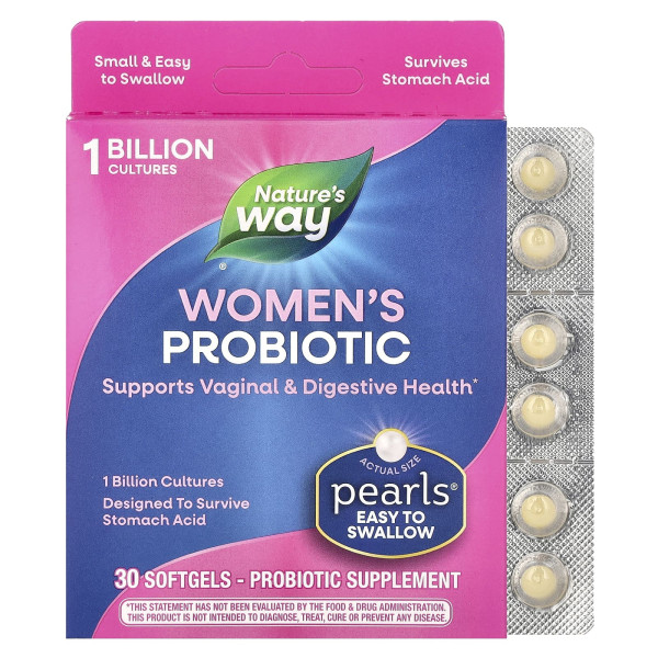 Nature's Way, Probiotic Pearls для жінок, 1 млрд КУО, 30 капсул