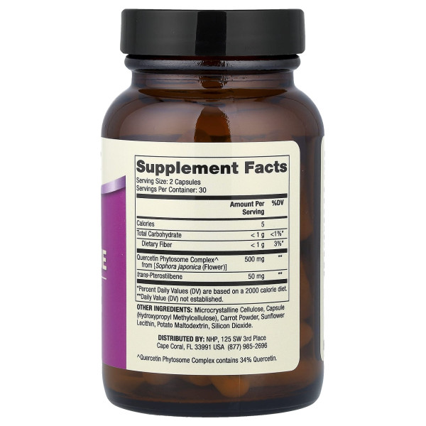 Кверцетин та птеростильбен Dr. Mercola (Quercetin and Pterostilbene Advanced) 250 мг/25 мг 60 капсул