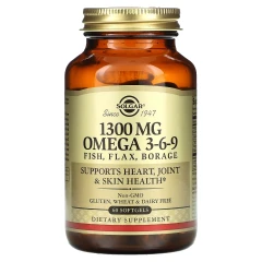 Риб'ячий жир з Омега 3-6-9 Solgar (EFA Omega 3-6-9) 60 капсул