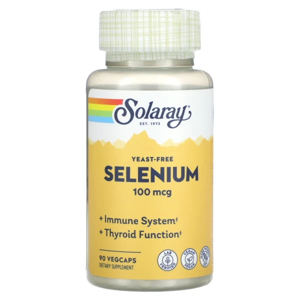 Селен без дріжджів Solaray (Selenium) 100 мкг 90 капсул