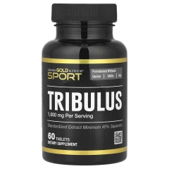 Екстракт трибулуса California Gold Nutrition (Tribulus) 1000 мг 60 таблеток мінімум 45% сапонінів