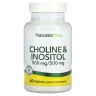 Холин и инозитол Nature's Plus (Choline&Inositol) 500/500 мг 60 таблеток