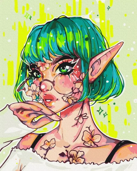 Картина за номерами Сучасна Ельфійка @nila_art_art 40x50 Brushme
