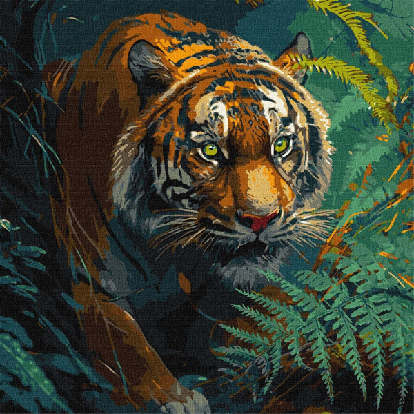 Картина за номерами Король джунглів Тварини 40x40 см Ideyka