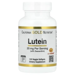 California Gold Nutrition, лютеїн із зеаксантином з екстракту чорнобривців, 20 мг, 120 рослинних капсул