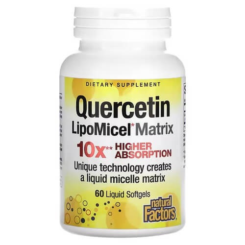 Кверцетин LipoMicel Matrix Natural Factors (Quercetin LipoMicel Matrix) 60 рідких капсул