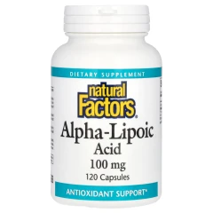 Natural Factors, Альфа-ліпоєва кислота, 100 мг, 120 капсул