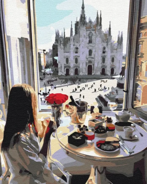 Картина за номерами Сніданок в Мілані  Brushme 40x50