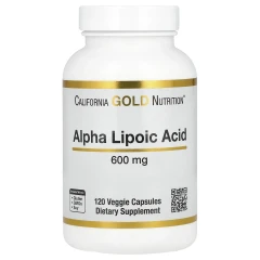 Альфа-липоевая кислота California Gold Nutrition (Alpha Lipoic Acid) 600 мг 120 капсул