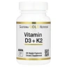 Вітаміни Д3 та К2 (Vitamin D3+K2) 5000 МО/120 мкг 60 капсул