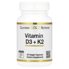 Вітаміни Д3 та К2 (Vitamin D3+K2) 5000 МО/120 мкг 60 капсул
