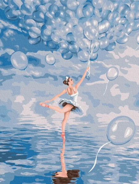 Картина за номерами Блакитна балерина  Brushme 30x40